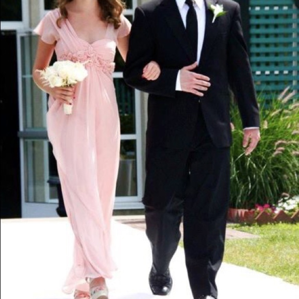 Blush pink bridesmaid dress